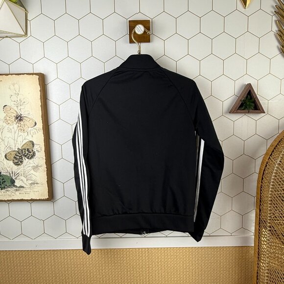 Adidas Women's Black Warm-Up Slim 3-Stripes Track Jacket - Size - Small - Picture 5 of 7